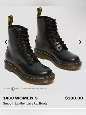 NEW Dr. Martens 1460 The Original Leather Boots Black US 10 Women’s US 9 Men’s